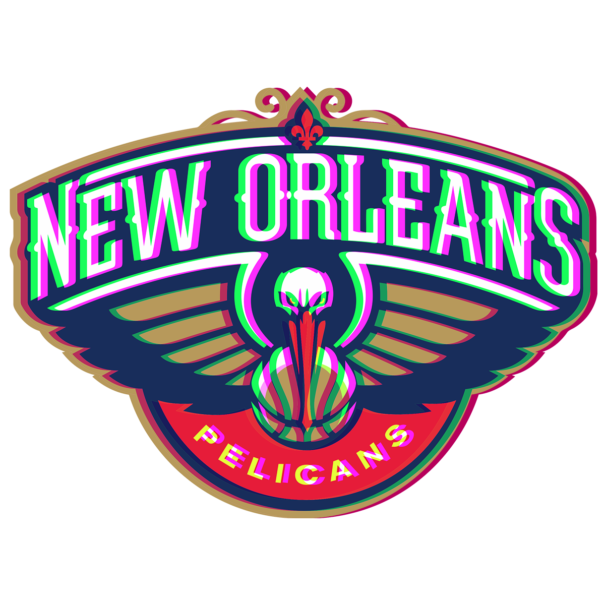 Phantom New Orleans Pelicans logo iron on paper